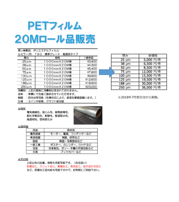 PETフィルム販売